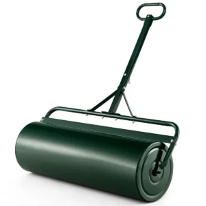 Graswals Metaal 113 L Handroller Met Handvat Tuinwals Ø 40 Cm Vulbaar Met Water/Zand Zware Trommel Graswals Trommel -Groen