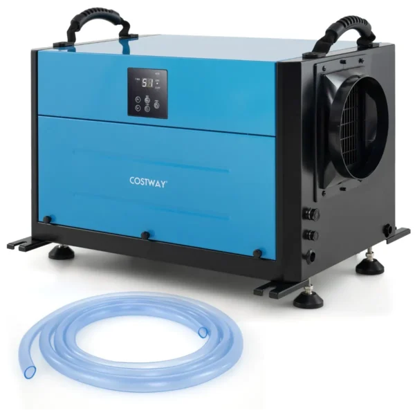 Professionele Luchtontvochtiger Met Een Capaciteit Van 73,5 L/Dag Industriële Luchtontvochtiger Met 3 Standen 24-Uurs Timer-Blauw