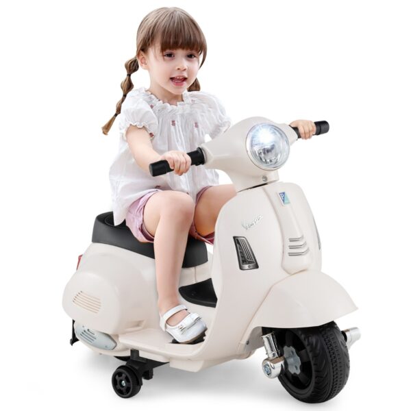 LIVSK Elektrische Kindermotorfiets - 30W Motor - LED-koplamp - Anti-kantelfunctie - Voor 18-36 maanden - Wit